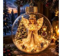 Globe De Récit De Noël Lumineux, Ornement De Noël Éclairé