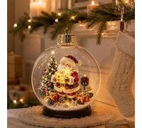 Globe De Récit De Noël Lumineux, Ornement De Noël Éclairé