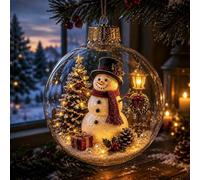 Globe De Récit De Noël Lumineux, Ornement De Noël Éclairé