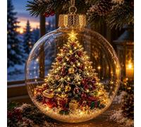 Globe De Récit De Noël Lumineux, Ornement De Noël Éclairé