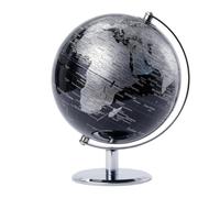 Globe de table chromé brillant noir et argent de 20 cm, décoration de bureau moderne for la maison, le bureau et la salle d'étude