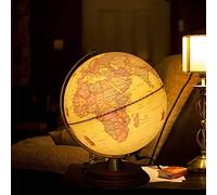 Globe de Terre et Antique Globe / Globe du Monde / Globe de Bureau / Globe illuminé -avec Une Base en Bois - idéal pour la décoration intérieure L'éducation - en Anglais