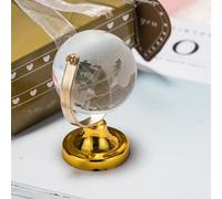 Globe De Verre En Cristal, Sphère Ronde, Artisanat, Carte Du Monde, Cadeau, Décoration De Table De Bureau