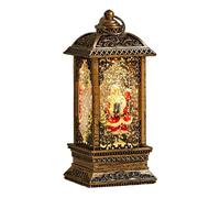 Globe des Neiges de Noël - Lumière hexagonale remplie d'eau, lampe vintage arbre de Père Noël | Décoration de table Bonhomme de neige lumineux festif Ornement pour cadeau de vacances Table Exposition