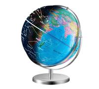 Globe éclairé VEVOR, 330,2 mm, globe terrestre éducatif avec base stable en métal lourd et veilleuse LED pour constellation, carte imprimée en HD, pivotant pour l'apprentissage des enfants en classe
