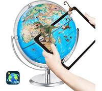 VEVOR Globe éducatif pour enfants, 254 mm, globe terrestre AR interactif avec application AR Golden Globe, éclairage nocturne LED, rotation 720° pour enfants compatibles avec appareils Android ou iOS (Langue : anglais)