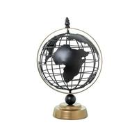 Globe en métal creux noir 30 x 20,5 x 18 cm