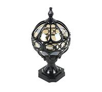 Globe Extérieur Piédestal Post Light Européen IP54 Étanche Paysage Luminaire, Villa Jardin Lampe Traditionnelle Rétro Colonne Lanterne Porte Pilier Lampe E27 Lampadaire