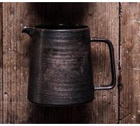 Globe Faith Piche polyvalente en grès pour Carafe, Carafe de boissons chaudes, piche de mousse de lait, Pot de service de thé et café, bateau à sauce, micro-ondes disponible, métallique glaçage, 460ml