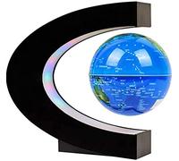 Globe flottant avec lumières LED, 2020 Nouveau Carte du monde de globe rotatif flottant à lévitation magnétique en forme de C Globe Gravity Cadeau éducatif pour la décoration de bureau d'enfants