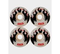 Globe G1 Roues pour Adulte Unisexe, Blanc/Noir/Flames (Multicolore), 54 mm