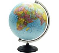 SAFETOOL Globe géographique non lumineux, diamètre 30 cm, cartographie politique, pied et méridien noir