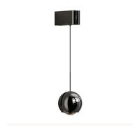 Globe Globe LED Wall Lightture Creative Globe Globe Aluminium Murce Murce avec Une Teinte en Verre Transparent, Mode 3 Color Nordic Rettracable Lampe de Mur de Fil Suspendu 5W Éclairage de déco