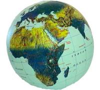 Globe gonflable de 30 cm - Monde physique (en anglais) | ITM