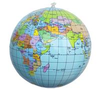 Globe Gonflable De 38cm/16 Pouces, Boule De Carte De La Terre, Décor Éducatif D'apprentissage De La Géométrie, Boules De La Terre De L'océan, Jouets Pour La Maison, Ornements De Planète O0b3