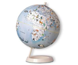 Globe illustré d'animaux de diamètre 25 cm (en français)