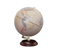 Globe Magellan Vasa avec carte politique ou plastifié à la main, autoportant sans méridien diamètre 32 cm, globe avec pied en bois brun rougeâtre échelle 1:40.000.000 32 cm