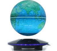 Globe magnétique en lévitation, 6 pouces Globe terrestre flottant à lévitation LED, rotation automatique suspendu en l'air avec contrôle tactile pour la décoration de bureau