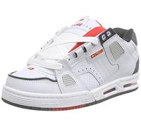 Globe Mixte Sabre Baskets Basses, Blanc, Gris, Rouge, 40 EU