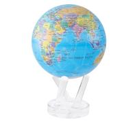 MOVA Globe Carte Politique bleue monde 6" avec Base, Globe Rotatif à énergie Solaire, Cadeau Unique et Décoration de Maison ou de Bureau pour Hommes, Femmes, Enfants