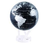 MOVA Globe Carte du Monde Noir et Argent 8,5" avec Base, Globe Rotatif à énergie Solaire, Cadeau Unique et Décoration de Maison ou de Bureau pour Hommes, Femmes, Enfants