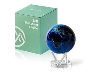 Globe MOVA - Terre de Nuit 15 cm | Globe Rotatif avec Lumière, Sans Piles ni Câbles | Imagerie Satellite des Villes Illuminées | Cadeau Unique ou Décoration Moderne de Bureau