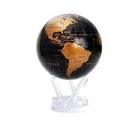 MOVA Globe Carte du Monde Noir et or 6" avec Base, Globe Rotatif à énergie Solaire, Cadeau Unique et Décoration de Maison ou de Bureau pour Hommes, Femmes, Enfants