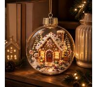 Globe Ornement De Noël Lumineux Récit, Lot De 8 Boules Décoratives À LED | Mini Scène de Vacances : chaque boule lumineuse renferme un mini décor festif avec une lueur LED chaleureuse.