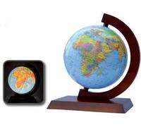 Globe politique/physique illuminé, 25 cm