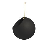 GLOBE Pot de Fleurs Suspendu 28 cm Noir