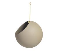GLOBE Pot de Fleurs Suspendu 28 cm Taupe