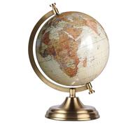 Globe rétro de diamètre 18 cm, style antique, avec pied en laiton (en anglais)