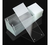 Globe Scientific Diamond Charged Microscope Slides, 1358W, White Frosted, Optical White Glass, Ground Edges, 90° Corners, 25mm x 75mm, Pre-Cleaned, 72/Box, 1440/CS