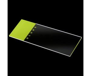 Globe Scientific Microscope Slides, 1304G, Green Frosted, Soda Lime Glass, Ground Edges, 90° Corners, 25mm x 75mm, Pre-Cleaned, 72/Box, 1440/CS