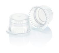 Globe Scientific Snap Cap with One Thumb Tab, 113142C, for 12mm and 13mm Vacuum and Test Tube, Polyethylene, Clear, 1000/Bag
