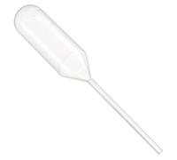 Globe Scientific Transfer Pipet, 136020-500, 4.0mL Capacity, Narrow Stem, Non-Sterile, Short, 85mm Length, Bulb Draw - 3mL, 500/Box