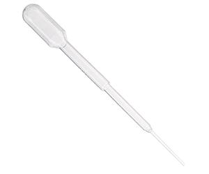 Globe Scientific Transfer Pipets, 134020, 1.5mL Capacity, Fine Tip, Non-Sterile, Low Density Polyethylene, 104mm Length, Bulb Draw - 1mL, 400/Box