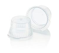 Globe Scientific Translucent Snap Caps for 13mm Glass and Evacuated Tubes and 12mm Plastic Test Tubes, 113143C, Polyethylene, Clear, 1000/Bag