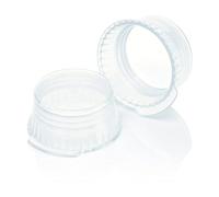 Globe Scientific Translucent Snap Caps for 16mm Glass and Evacuated Tubes, 113144C, Polyethylene, Clear, 1000/Bag