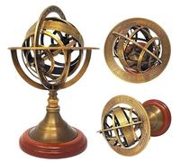 Globe sphérique armillaire victorien en laiton | Astrolabe Nautique Victorian Marine | Boussole Armillaire Sphérique Astrolabe 12,7 cm Cadeau