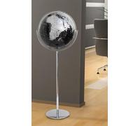 Globe sur pied de diamètre 43 cm, couleur noir et argent (en anglais)