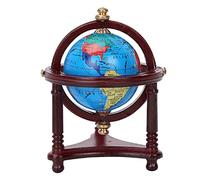Globe SustVita Dollhouse avec Support pour Une Collection détaillée, Conception de Carte du Monde Classique, Accessoires de Maison de poupée à l'échelle 1/12 pour Les scènes de (Acajou)
