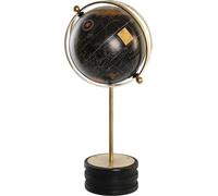 Globe Terraqueo DKD Home Decor Noir Or Métal Bois de manguier 24 x 20 x 52 cm