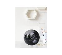 Globe Terre auto-rotatif Noir et Argent (diam 14 cm)
