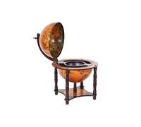 Globe terrestre, bar de salon HWC-T874, minibar, bois d'eucalyptus