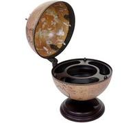 Globe terrestre, bar de table MENDLER HWC-T873, minibar pour 3 bouteilles Marron, Marron G