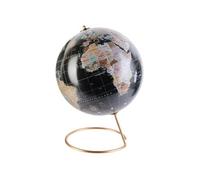 Home Deco Factory – Globe terrestre Dites‑le avec des mots Happy working – 21 cm – Noir