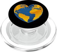 Globe terrestre en Forme de cœur PopSockets PopGrip pour MagSafe