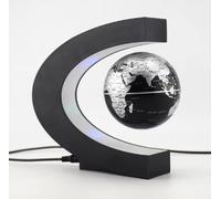 Globe terrestre en lévitation magnétique, lampe LED en forme de C, anti gravité, Lampe décoration maison et bureau, avec interrupteur, Noir