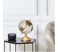 GLOBO TERRÁQUEO METAL DORADO